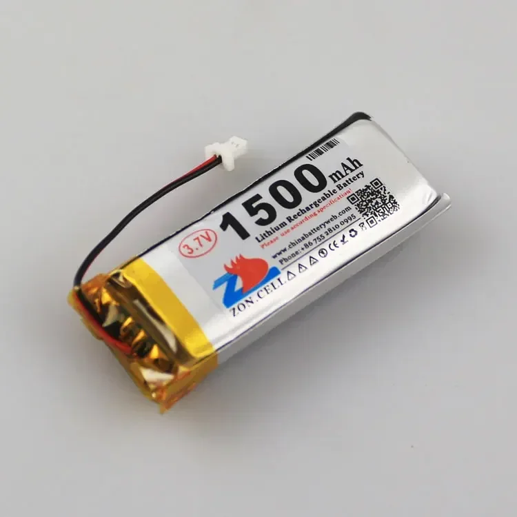 Em 3.7v 1500mah 102050 bateria de polímero de lítio máquina de aprendizagem cavaleiro gravador de tráfego recarregável li-ion célula