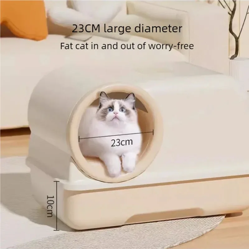 

Corridor style cat litter box, fully enclosed, oversized cat toilet, drawer style, odor proof, splash proof, cat supplies, cat l