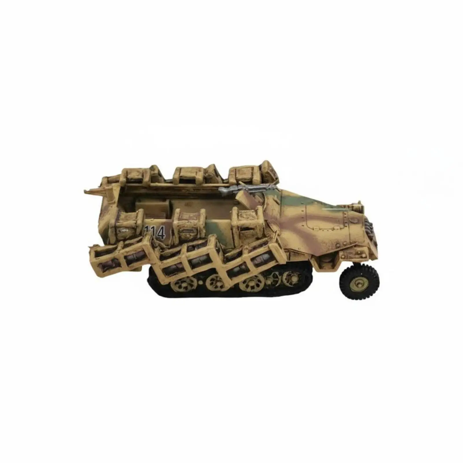German Tank Figurine Compact 1/144 Scale Historical War Tank Miniature for Diorama Setup and Enthusiast Gift