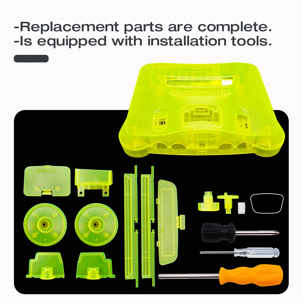 

High-Quality N64 Console Replacement case Transparent Color for All Nintendo 64 Game Console Version