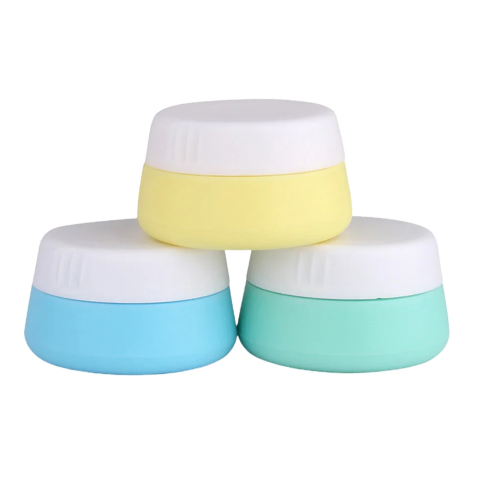 

3 Pcs Sponge Liquid Bottle Lotion Travel Container Cream Jars Portable Bottles Emulsion Silicone