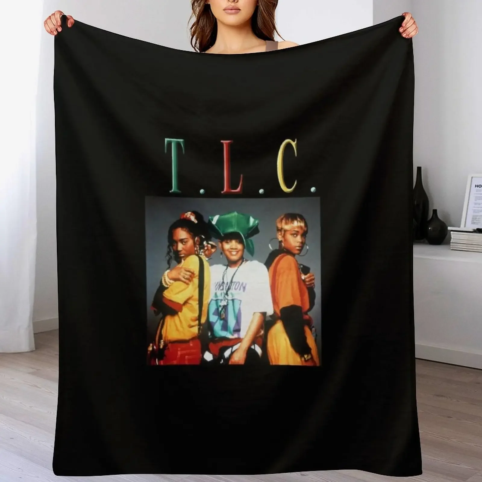 TLC Girl Throw Blanket Warm Accent Blanket for Living Room Decoration