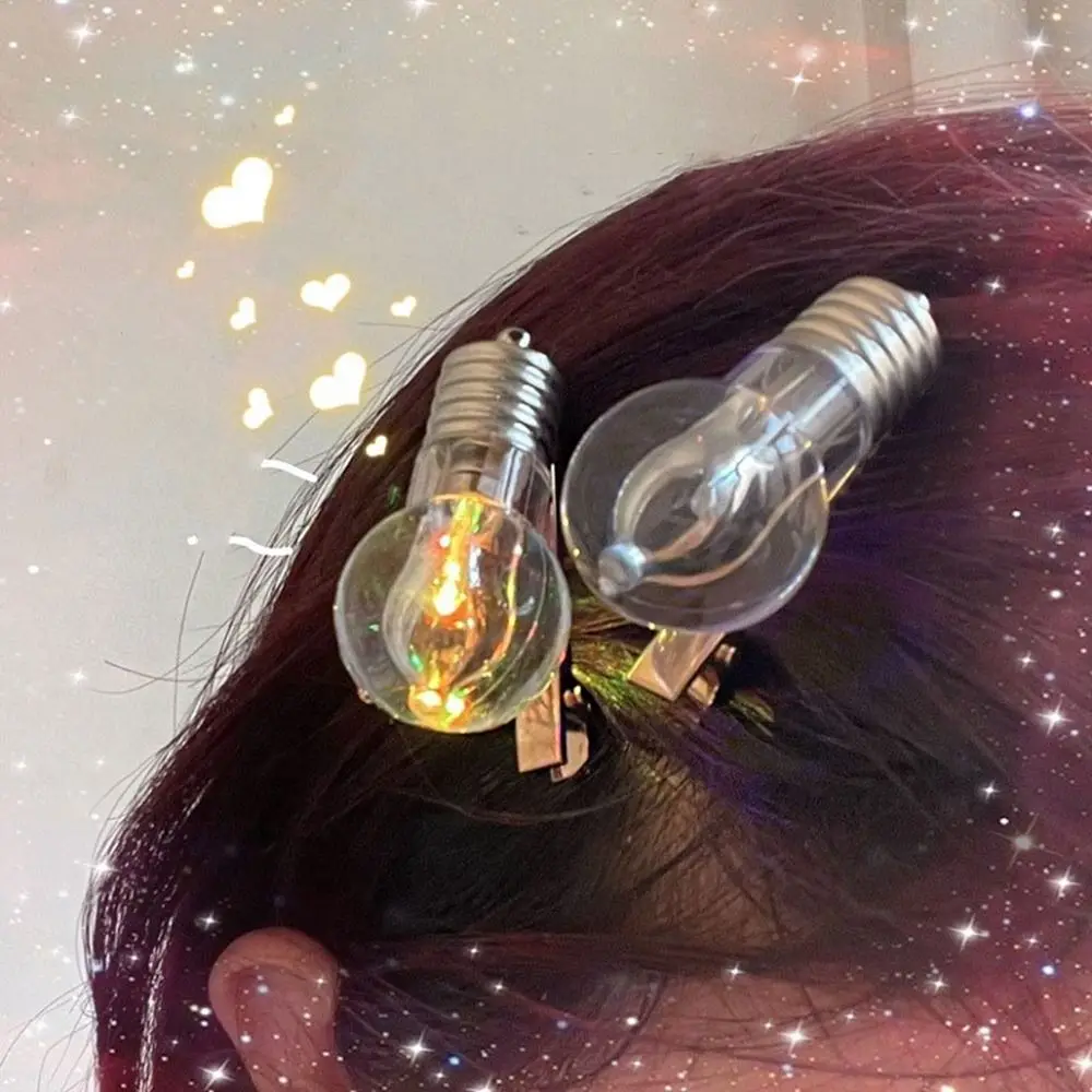 Decorations LED Light Simulated Bulb Luminous Bulb Hairpin Female Hair Accessories Glowing Hair Clip Korean Style Headwear