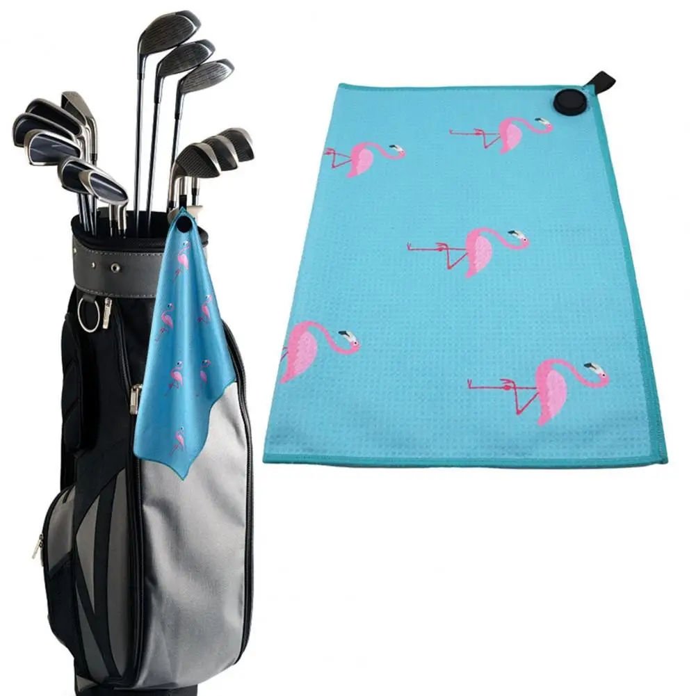 Magnetic Golf Towel Golf Towel with Magnetic Insert Microfiber Waffle Golf Towel with Strong Magnet for Bags Printed Ball