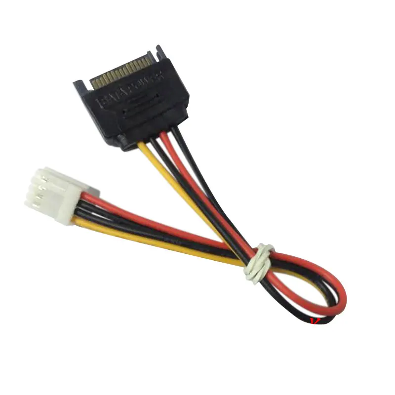 SATA 15Pin Male to 4Pin Female FDD Floppy Adapter Hard Drive Power Cables Cord 20cm D Port Small 4pin to SATA Power Cable