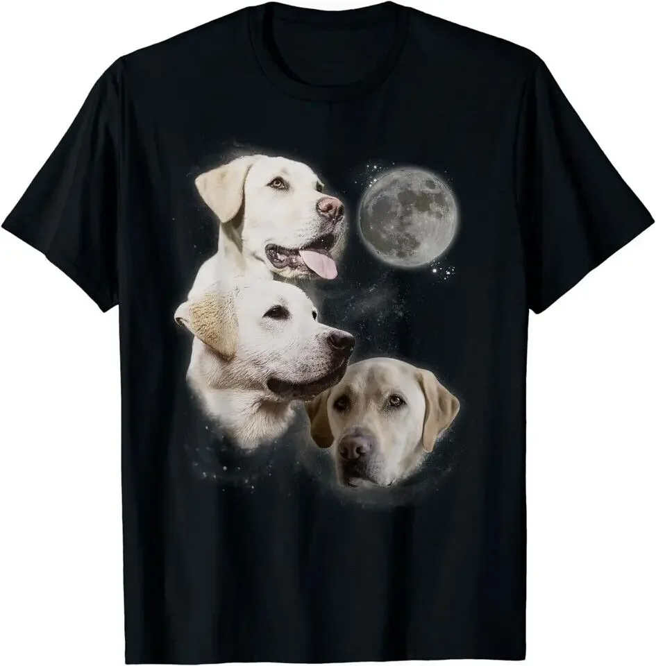 NEW Howling at the Moon Shirt Funny Yellow Labrador Retriever Gift T-Shirt S-3XL