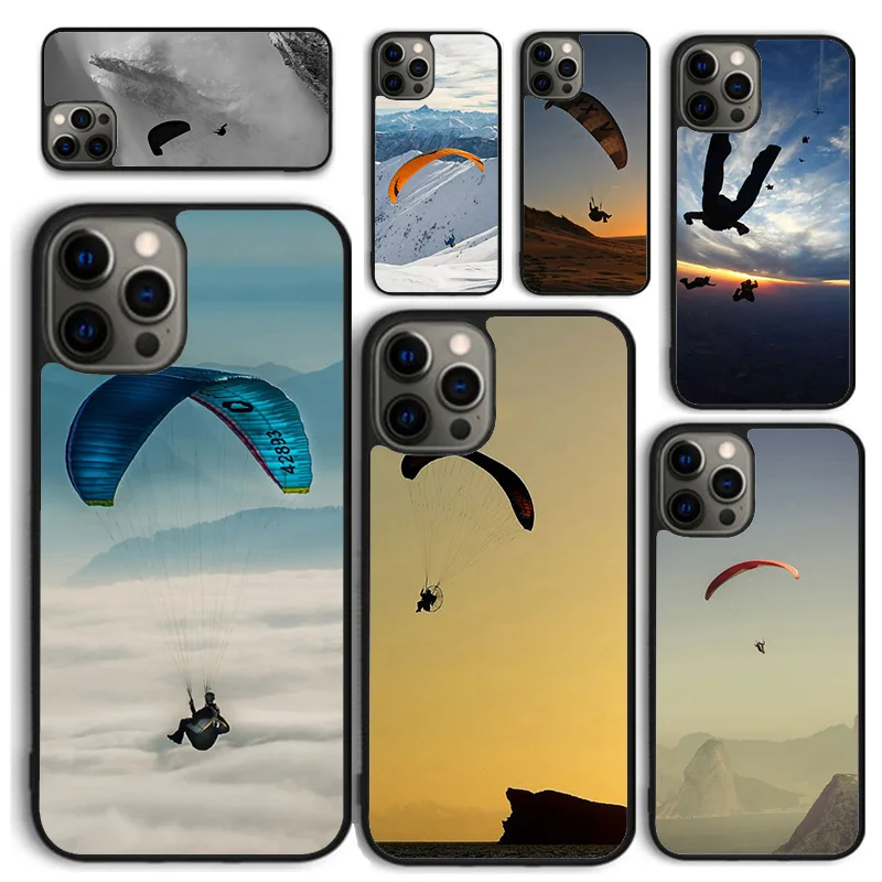 Paragliding Sport Phone Case for iPhone 16 15 14 12 13 mini PLUS X XS XR 11 PRO MAX Back Cover Fundas Shell