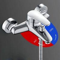 Bathroom Faucets Bath Mixing Tap Household Triple Hot and Cold Water Faucet Pressurized Multifunctional Shower Faucet