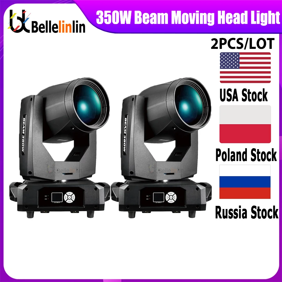 

0 Tax 2Pcs New 17R 350W Waterproof Beam Moving Head Light IP65 DMX512 Sound Control DJ Disco Music Party Bar Stage Lights