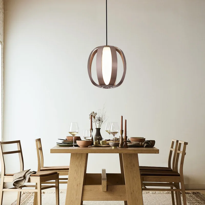 Modern Minimalist LED Pendant Lamps High End Singe Head Chandelier Living Room Bedroom Kitchen Restaurant Lantern Hanging Lights