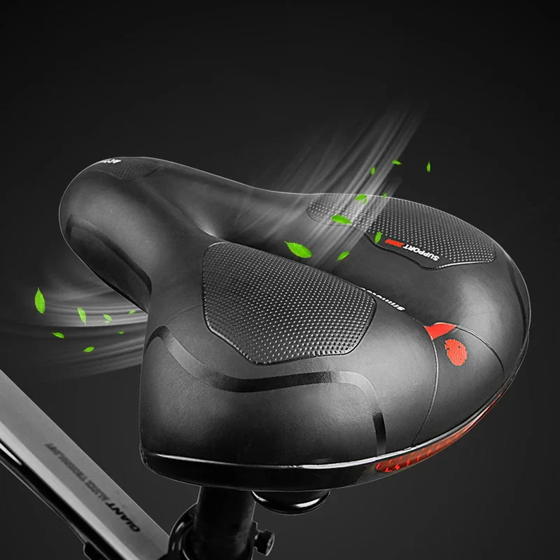 

Широкое, мягкое, утолщенное велосипедное сиденье, велосипедное седло с большим запахом, светоотражающее амортизирующее полое дышащее непромокаемое коврик