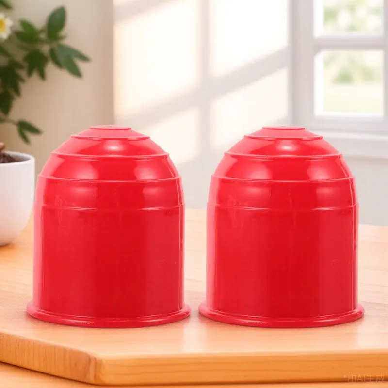 

2Pcs Trailer Hitch Ball Covers Heavy Duty Plastic Ball Cap Protector for Travel Trailer Towing Hitch Accessories Weatherproof