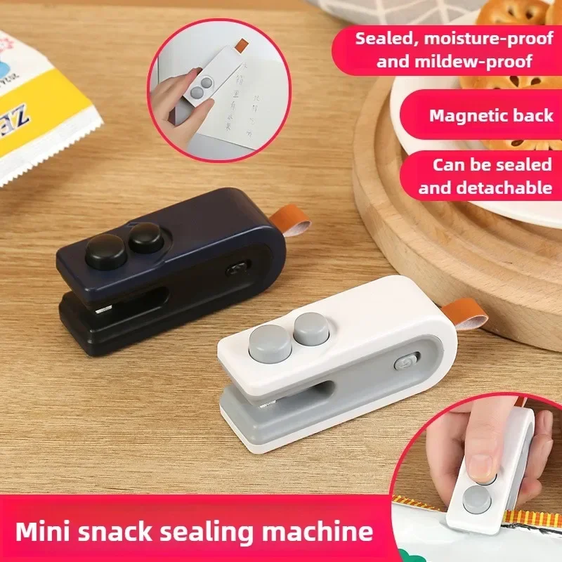 

2-in-1 USB Rechargeable Mini Bag Sealer - Handheld Plastic Bag Heat Sealing Machine for Food Storage & Snack Packaging