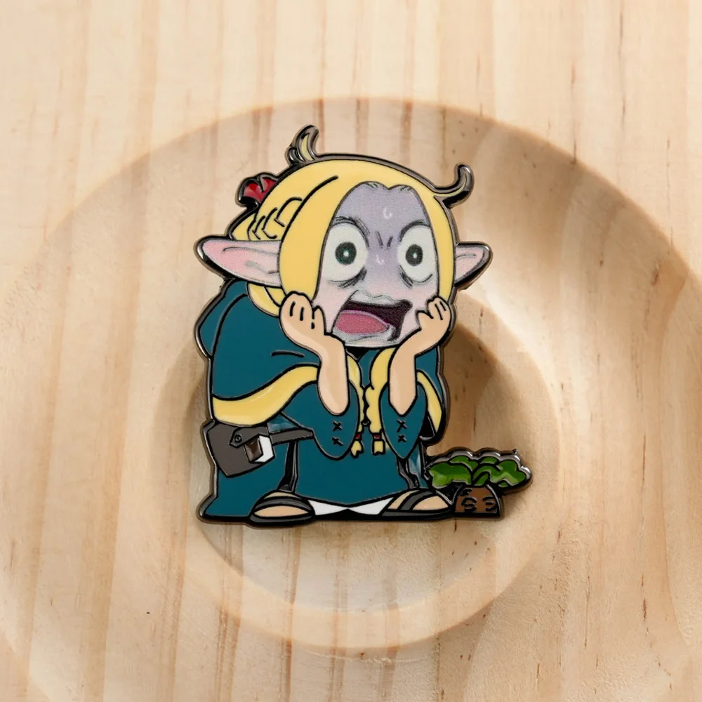 

Аниме Delicious in Dungeon Marcille, костюм для косплея, значок, булавка, аксессуары, подвеска на рюкзак, металлическая брошь-опора
