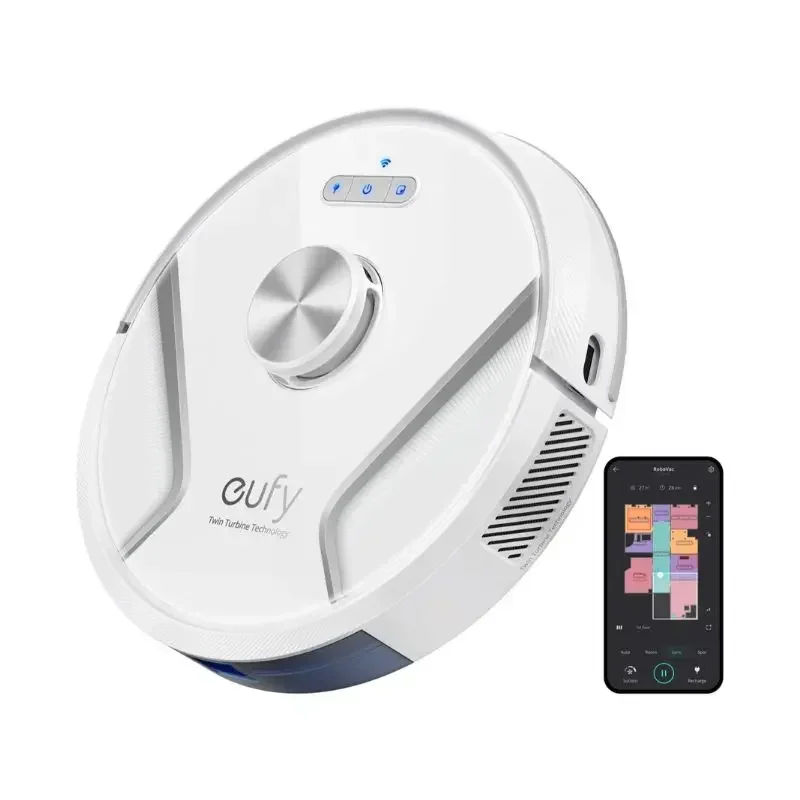 Eufy RoboVac X8,  Vacuum with iPath Navigation AI. Map 2.0 Technology, Wi-Fi for Pet Owner(White)