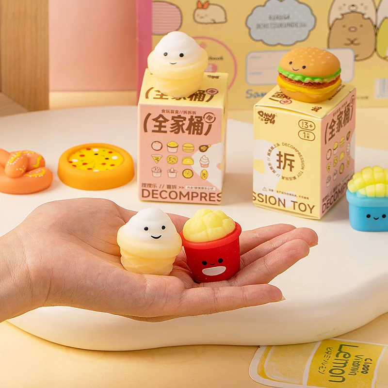 ブラインドボックス スクイーズおもちゃ 子供 大人向け 可愛いもちもちスクイーズ フード フィジェットトイ 楽しい開封 ブラインドボックス パーティーギフト 誕生日プレゼント