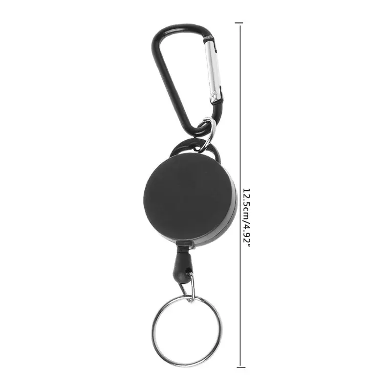 Wire Rope for Key Ring for Key Ring Round Telescopic for Key Chain, Telescopic, Easy Pull Carabiner Dropship