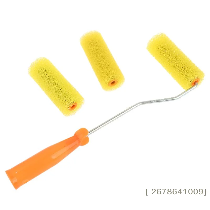 〔L〕Floral Sponge Paint Roller Set Wall Paint Roller Brush Reusable Absorbent Texture Painting Tool For DIY Wall Renovation