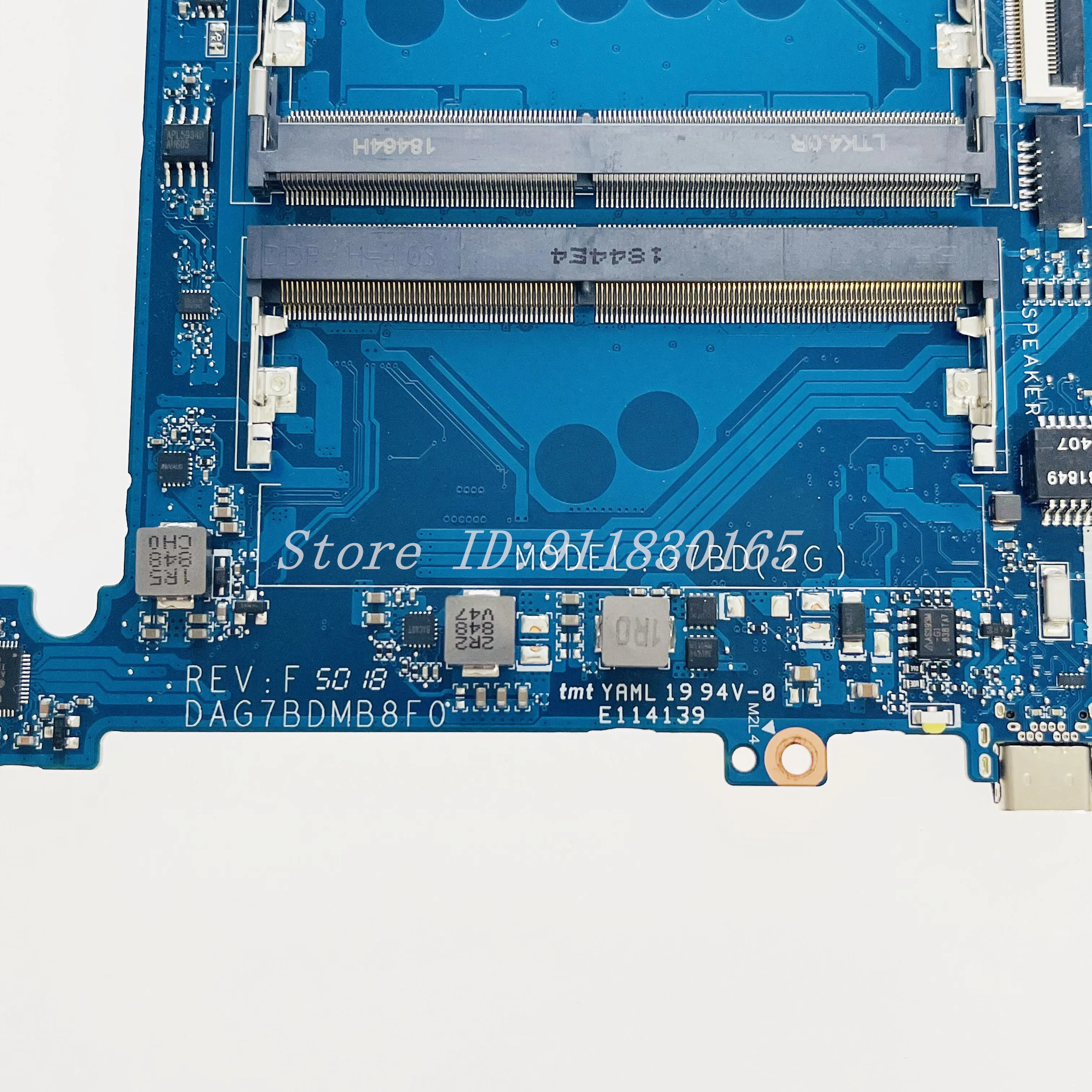 Imagem -04 - Placa-mãe Portátil para hp Dag7bdmb8f0 Modelo G7bd L34174601 hp 15-cs 15t-cs i3 i5 I78th Cpu Uma Mx150 100 Trabalho