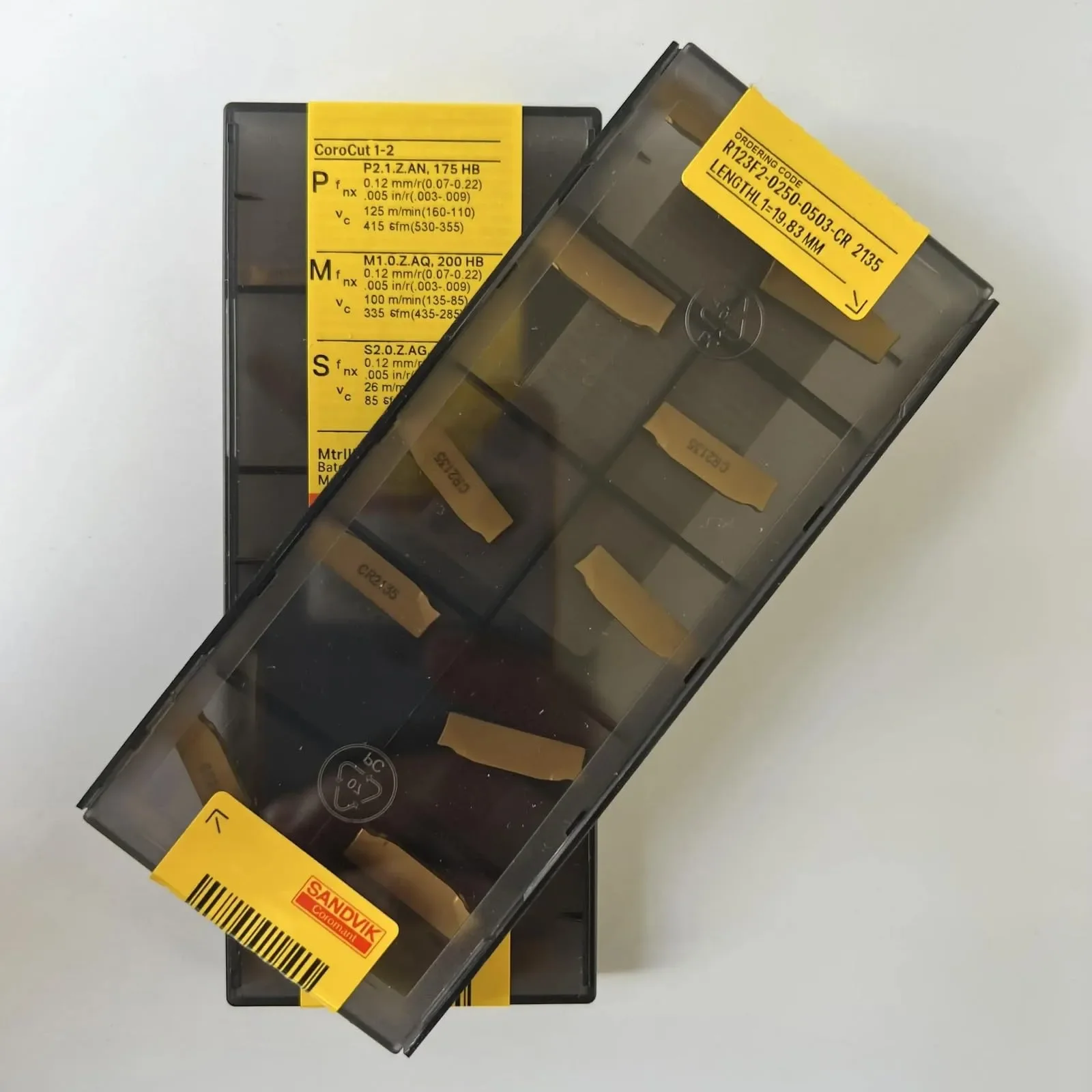 

Original SANDVIK / R123F2-0250-0503-CR 2135 / Hard alloy CNC Blade 10 Pcs