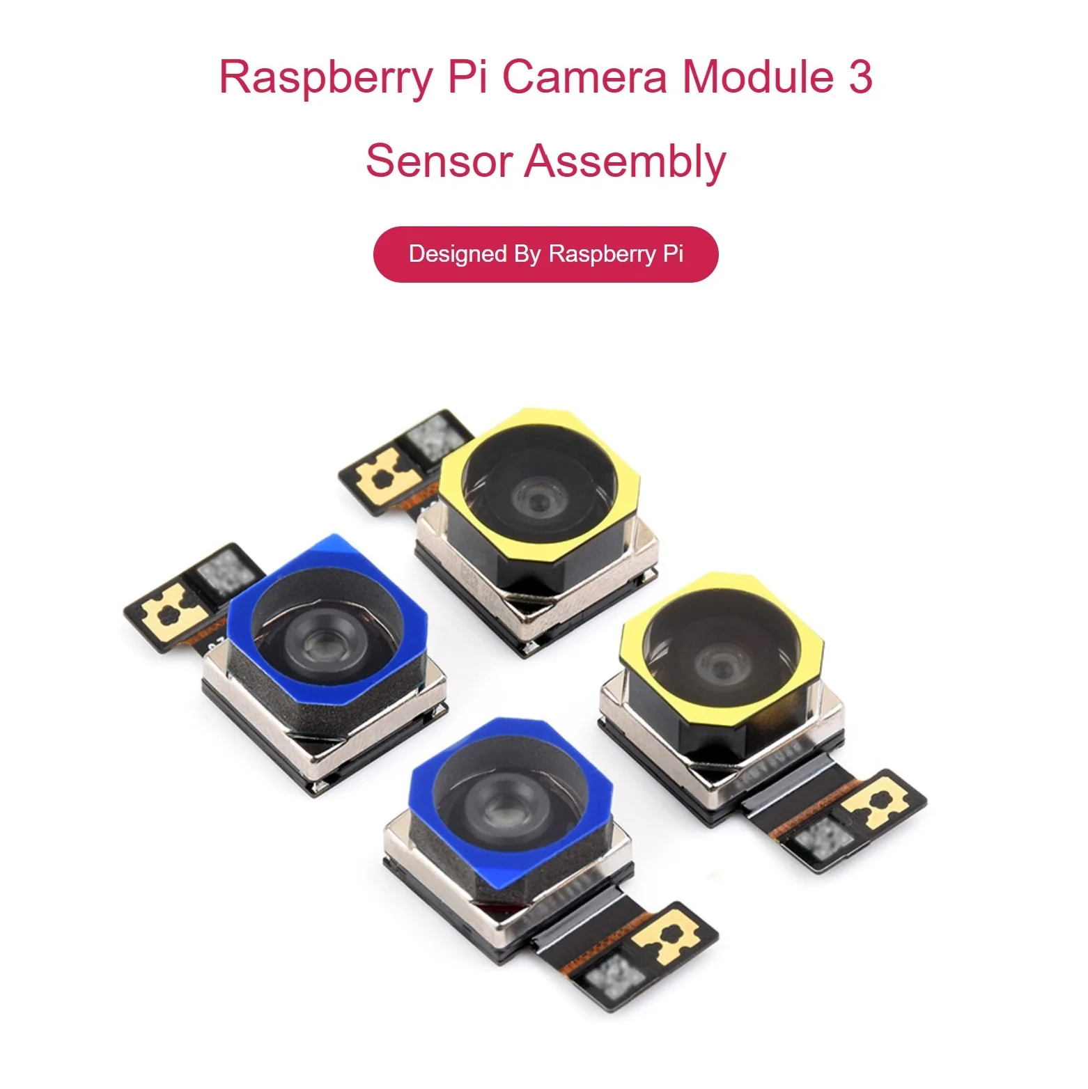 Modul Kamera Raspberry Pi Resmi 3 Rakitan Sensor Fokus Otomatis Pilihan Sensor IMX708 untuk Fungsi FOV dan Penglihatan Malam