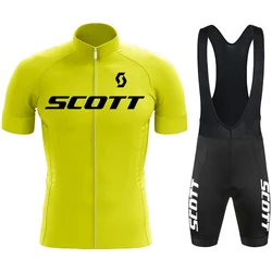 SCOTT Kombinezon rowerowy Rower dla mężczyzn Odzież Maillot Cycling Man Mtb Jersey Zestawy męski strój kolarski Spodenki na szelkach Rower szosowy