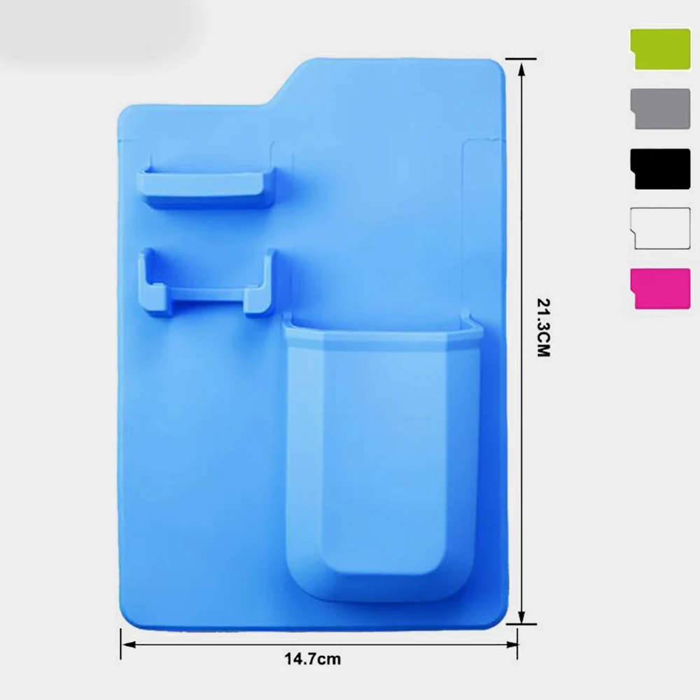 1PC 3 in 1 Silicone Wall-mounted Toothbrush Holder Razor Bathroom Accessories Storage Box Suction Cup No Glue Required 6 Colour