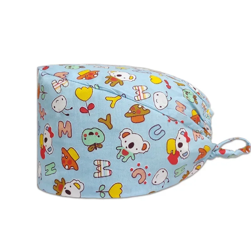 Tandheelkunde Huisdier Medische Scrub Apotheker Kliniek Hoed Tandarts Lab Cap Verpleegkundige Chirurgische Werkkappen Verpleging Hoeden Katoen met Knoop