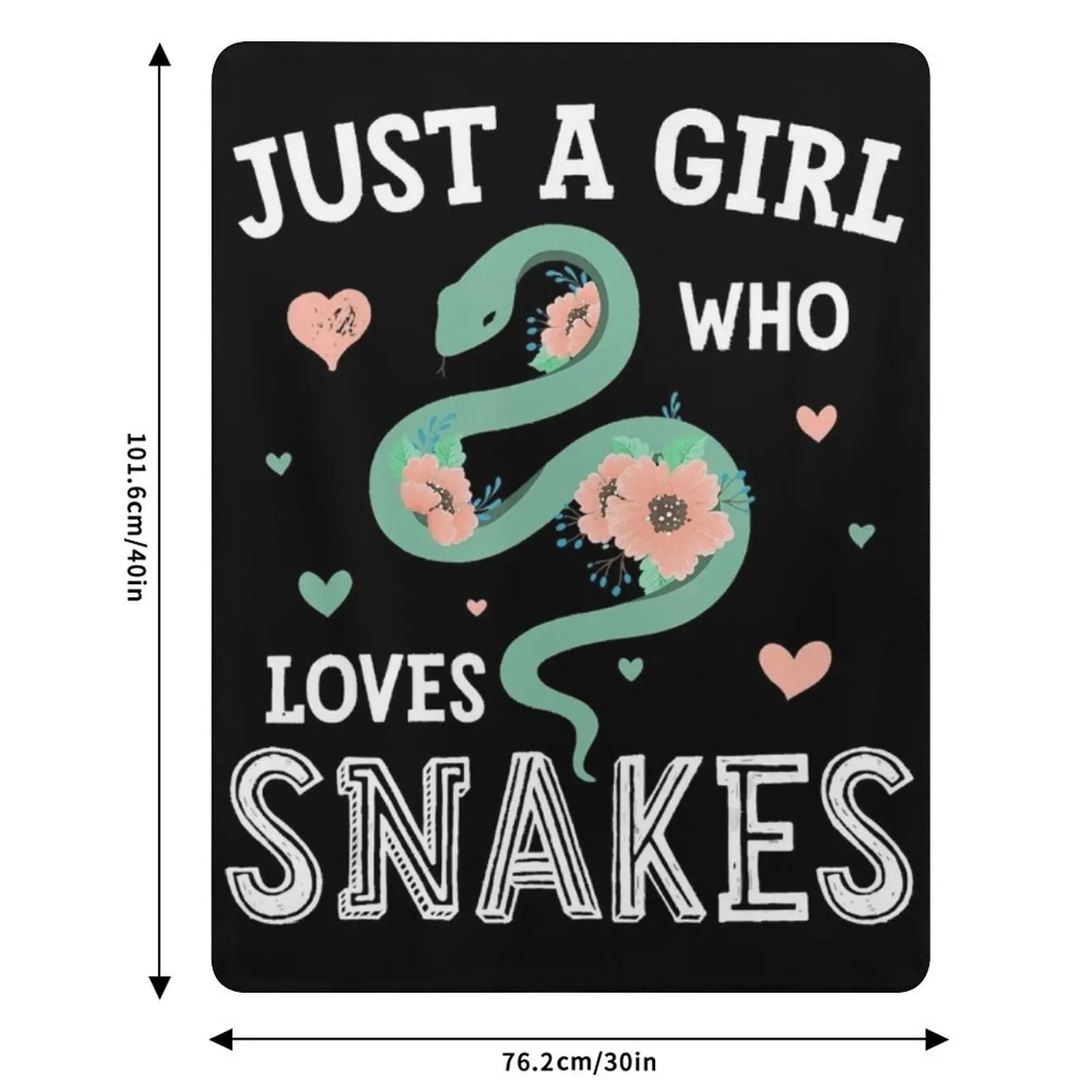 Just A Girl Who Loves Snakes Women Snake Lover Gift Throw Blanket Year Round Soft Comfortable Blanket for Home