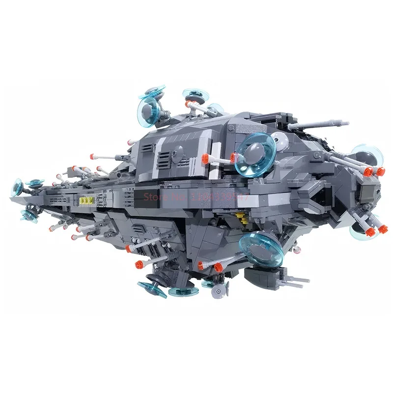 Boys Birthday Gift BuildMOC Movie Nebuchadnezzar Spaceship Hovercraft Model Building Block Toy for Children