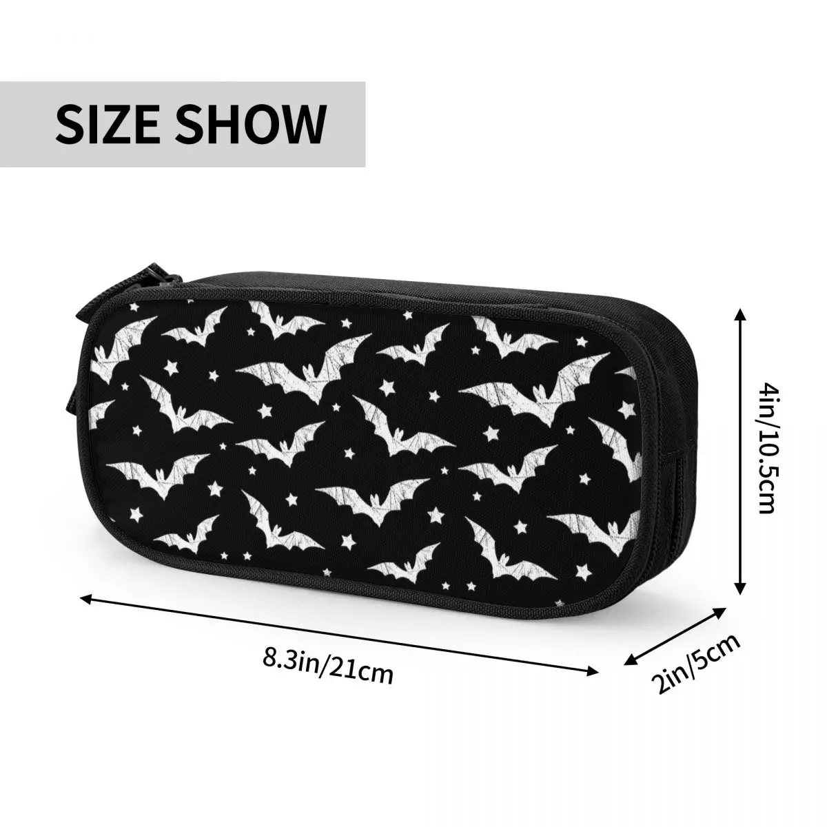 Lovely Bat Halloween astucci per matite gotiche astuccio per matite astuccio per studenti borsa di grande capacità materiale scolastico cancelleria