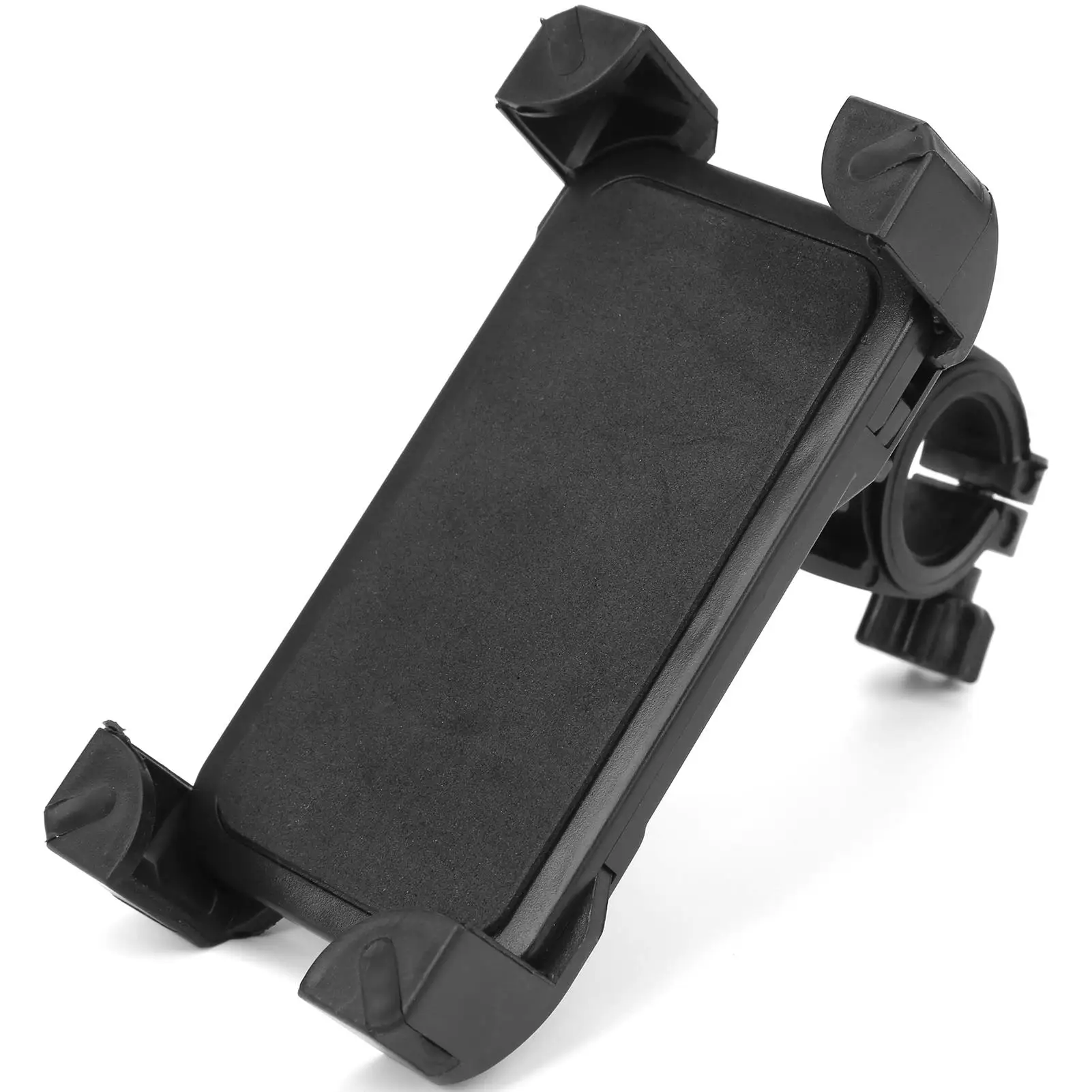 360° Adjustable Handlebar Phone Mount - Double Locking Scooter Clip for smartphones with Corner Cushion