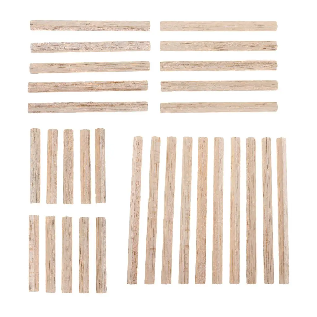 Natural Balsa Wood Strips Hand Sorted Smooth Finish Craft Kit for Model Building and Home Decor