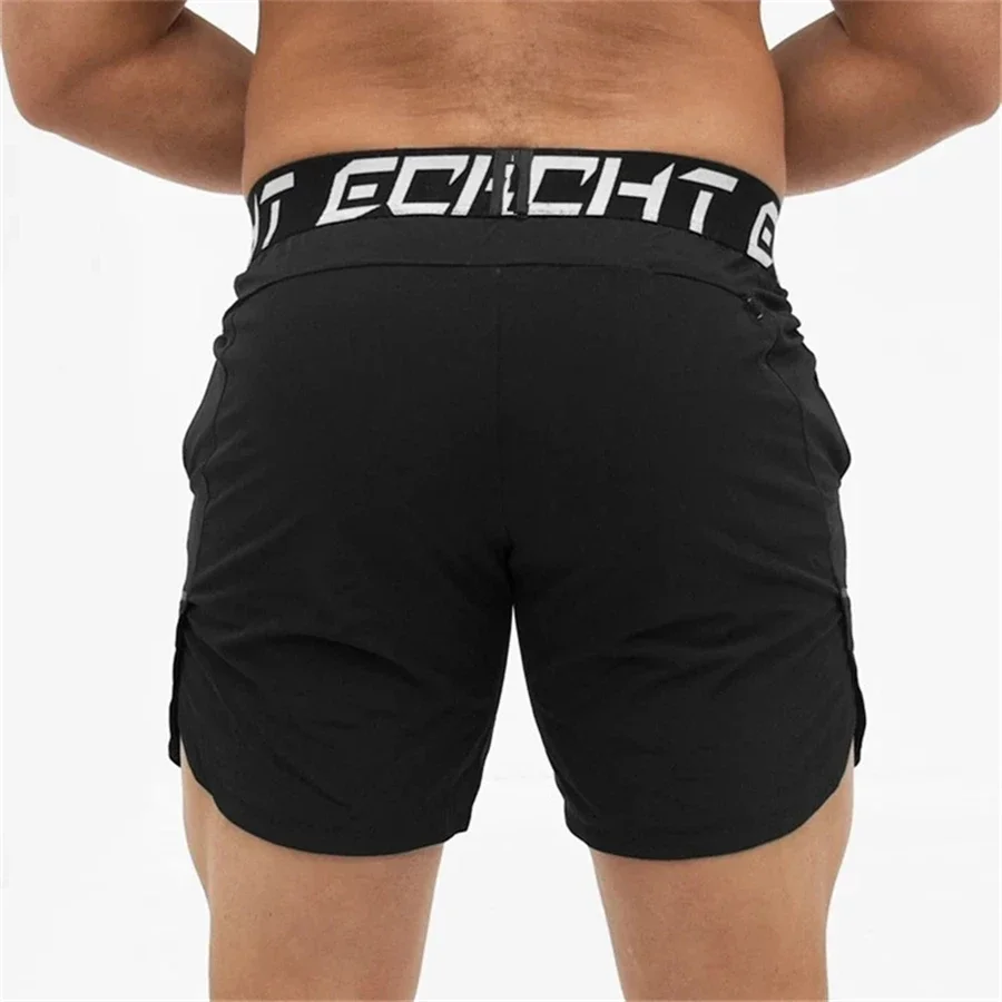 Sportswear respirável de secagem rápida masculino, calça curta Jogger Beach, shorts fitness para musculação, treino de ginástica, verão, novo