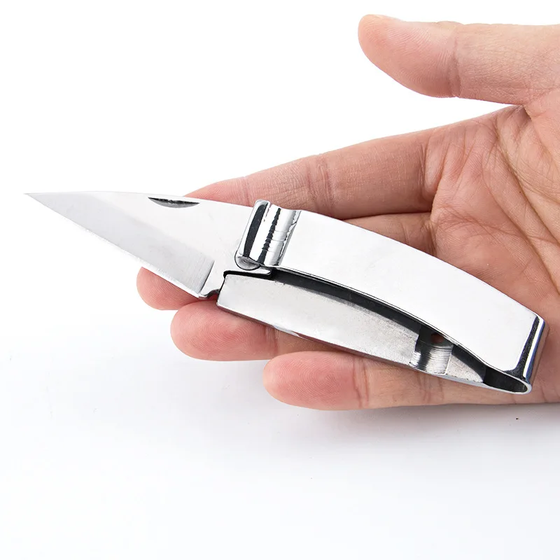 Imagem -04 - Sharp Blade Folding Knife Pocket Edc Knife Ferramentas Manuais Multifuncionais Wallet Note Clip Acampamento ao ar Livre Aço Inoxidável