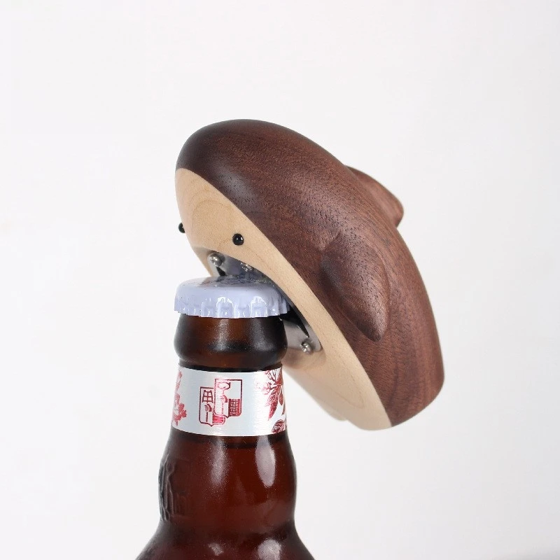 Shape Wooden Handle Beer Bottle Opener Creative Cute Desktop Decoration Household Cartoon Bottle Openers