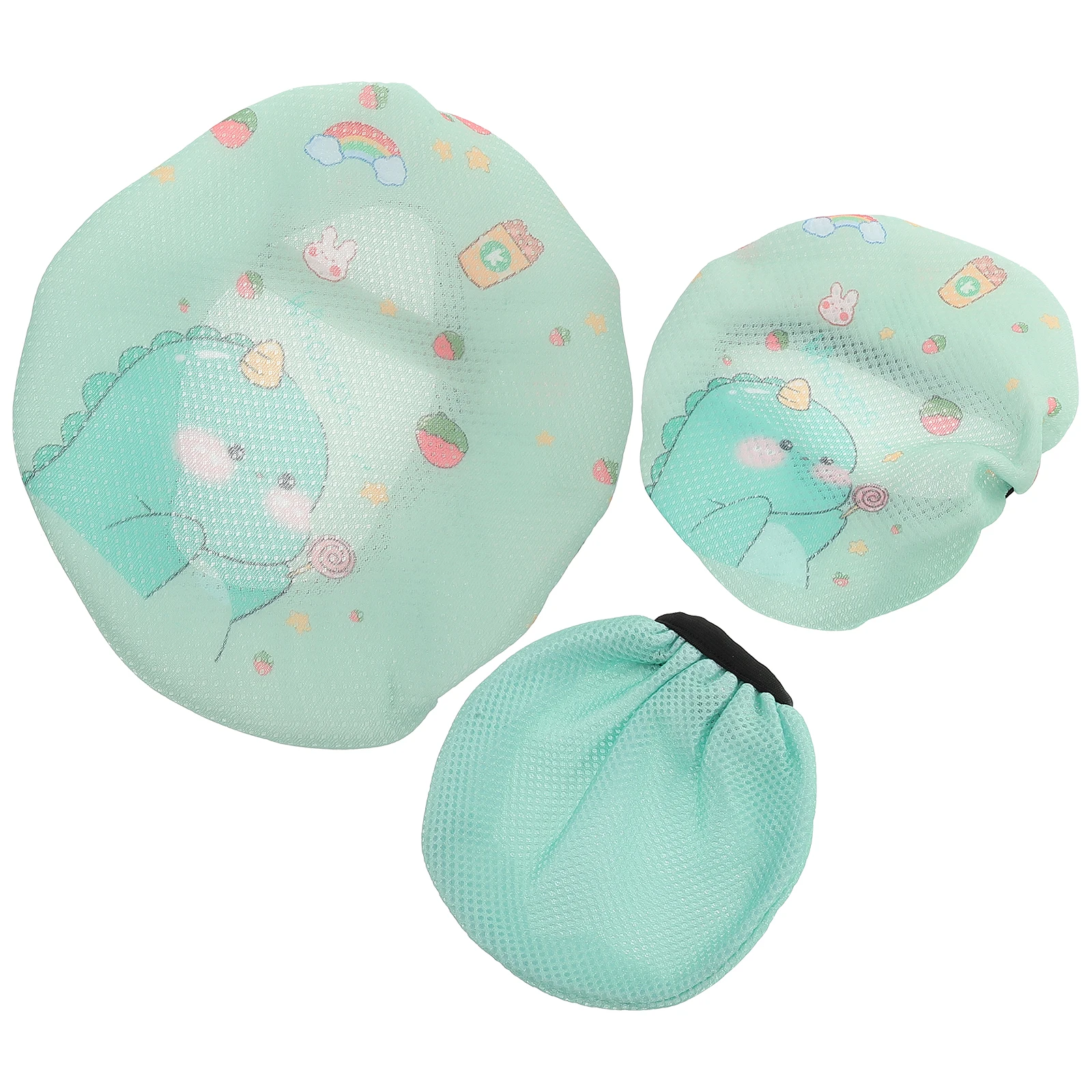 

3pcs Electric Bike Seat Cushion Cover Dust Protector Breathable Mesh Saddle for Bicycle Accessories Padded Elastic for Bike