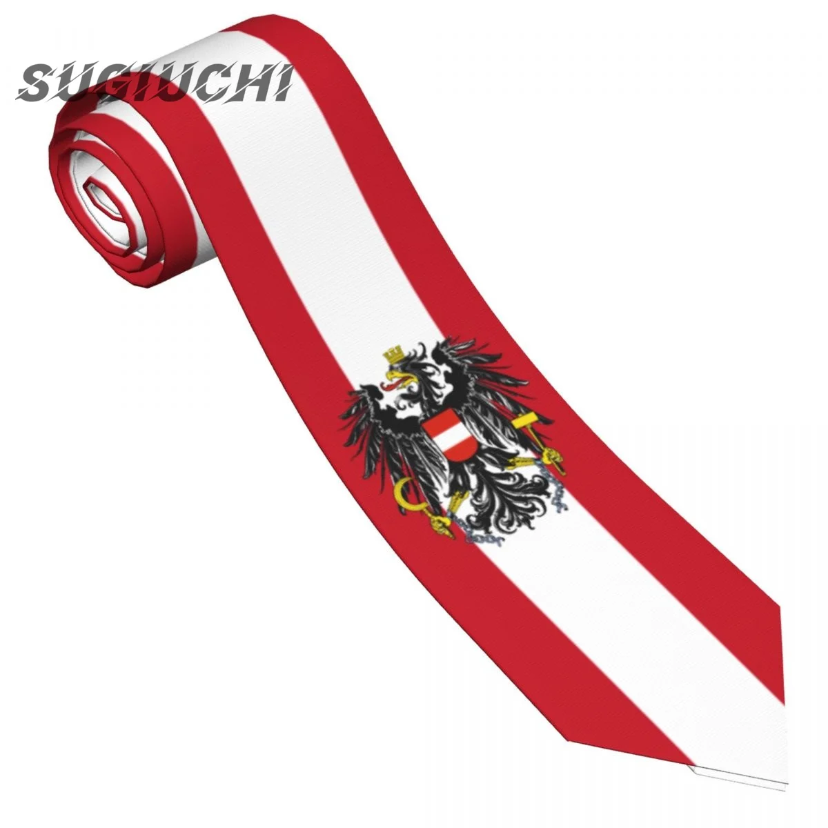 Austria Country Flag Neck Ties For Men Women Casual Plaid Tie Suits Slim Wedding Party Necktie Gravatas