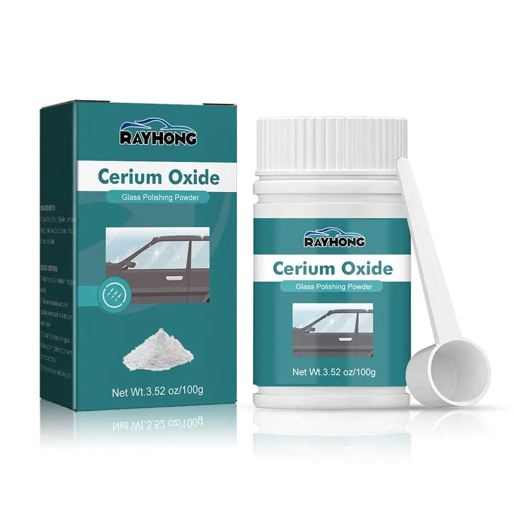 100g Cerium Oxide Glass Polishing Powder For Auto Car Windows Scratch Remover Glass Polishing Scratch Repair Tool Solution E3Q8