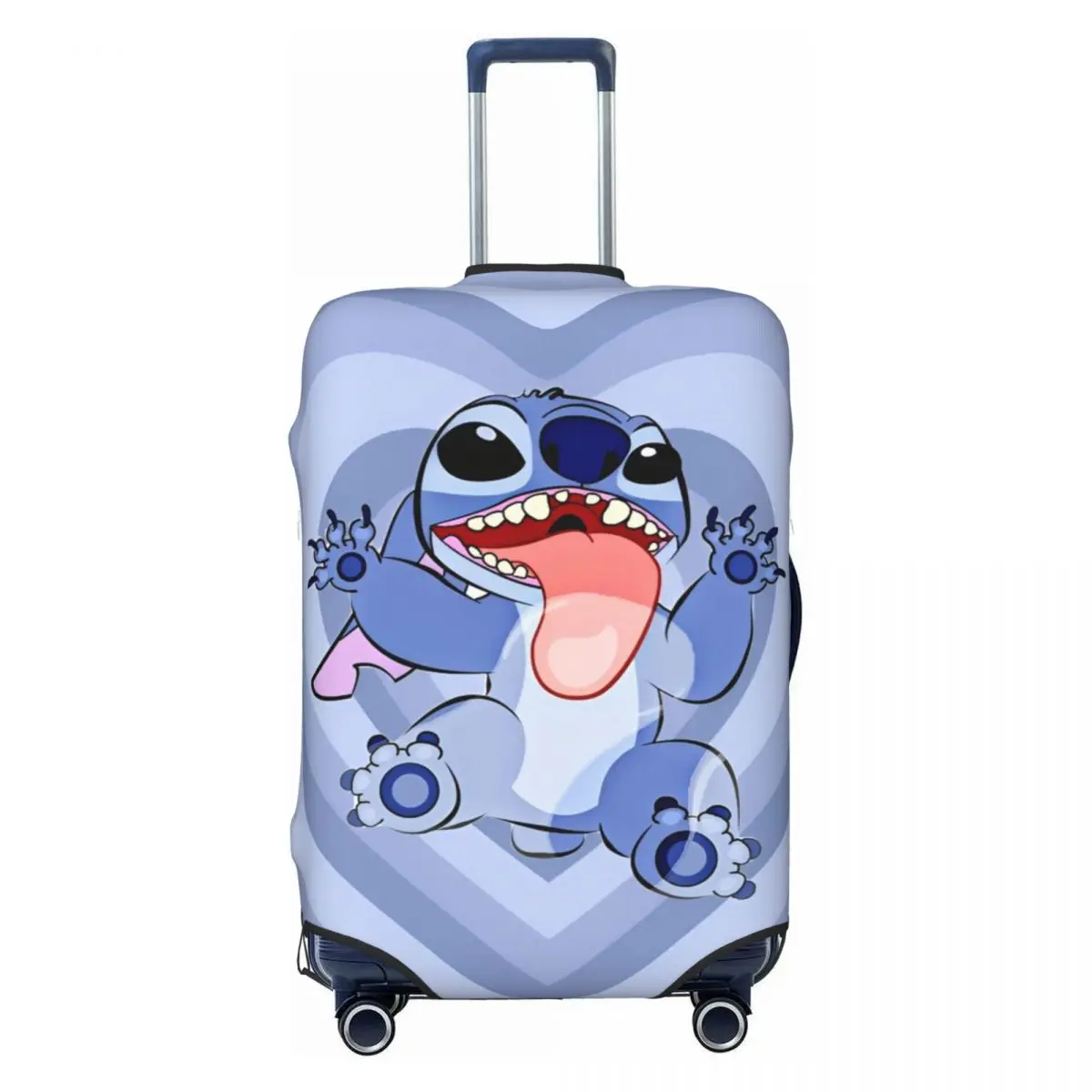 

Custom Cute Cartoon Stitch Suitcase Cover Holiday Practical Luggage Case Travel Protection