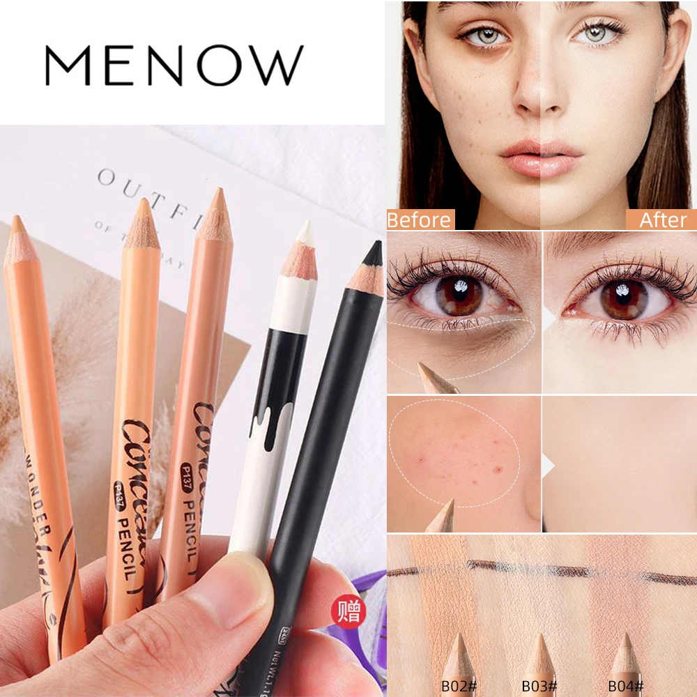 

Facial concealer white black eyeliner gel pen Lying silkworm cover spot repair pen Waterproof facial contour pen Facial makeup