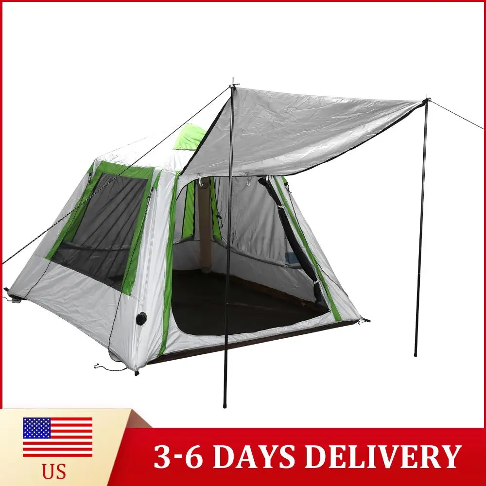 

Inflatable House Tent for 2 To 3 Persons Easy Setup Family Cabin Tent Oxford Waterproof with Mesh Windows for Adults Kids Scouts