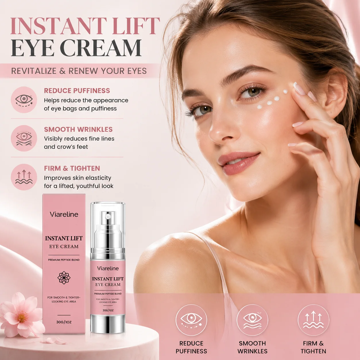 Eye Cream Peptide - Viareline Peptit Göz Kremi Kırışıklık Karşıtı