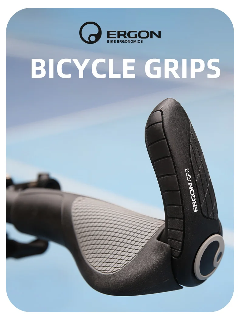 ERGON MTB-Griffe GP1 GP3 GP5 Ergonomie Gummi stoßfest rutschfestes Schloss Fahrradgriffe Mountainbike-Griffe Fahrradlenker – Detail 2