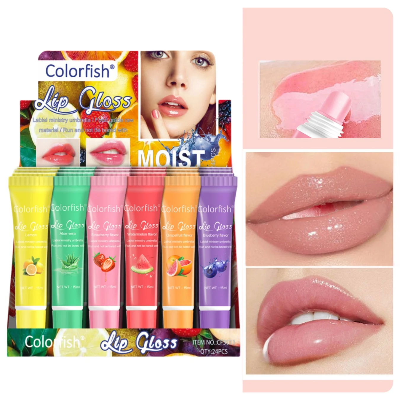 24PCS Flower and Fruit Lip Balm set moisturizes, improves lip condition and moisturizes Valentine\'s Day gift party gifts