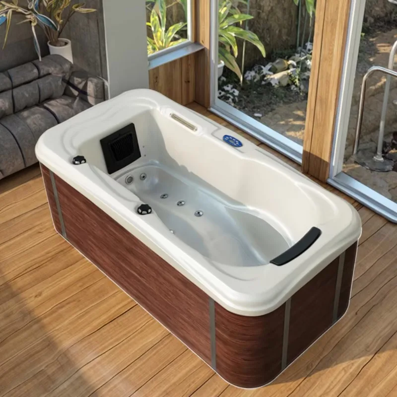 2025 Modern Style 1-Person BG-8800 Outdoor Simple Massage Bathtub Factory Wholesale High Quality Rectangle Design
