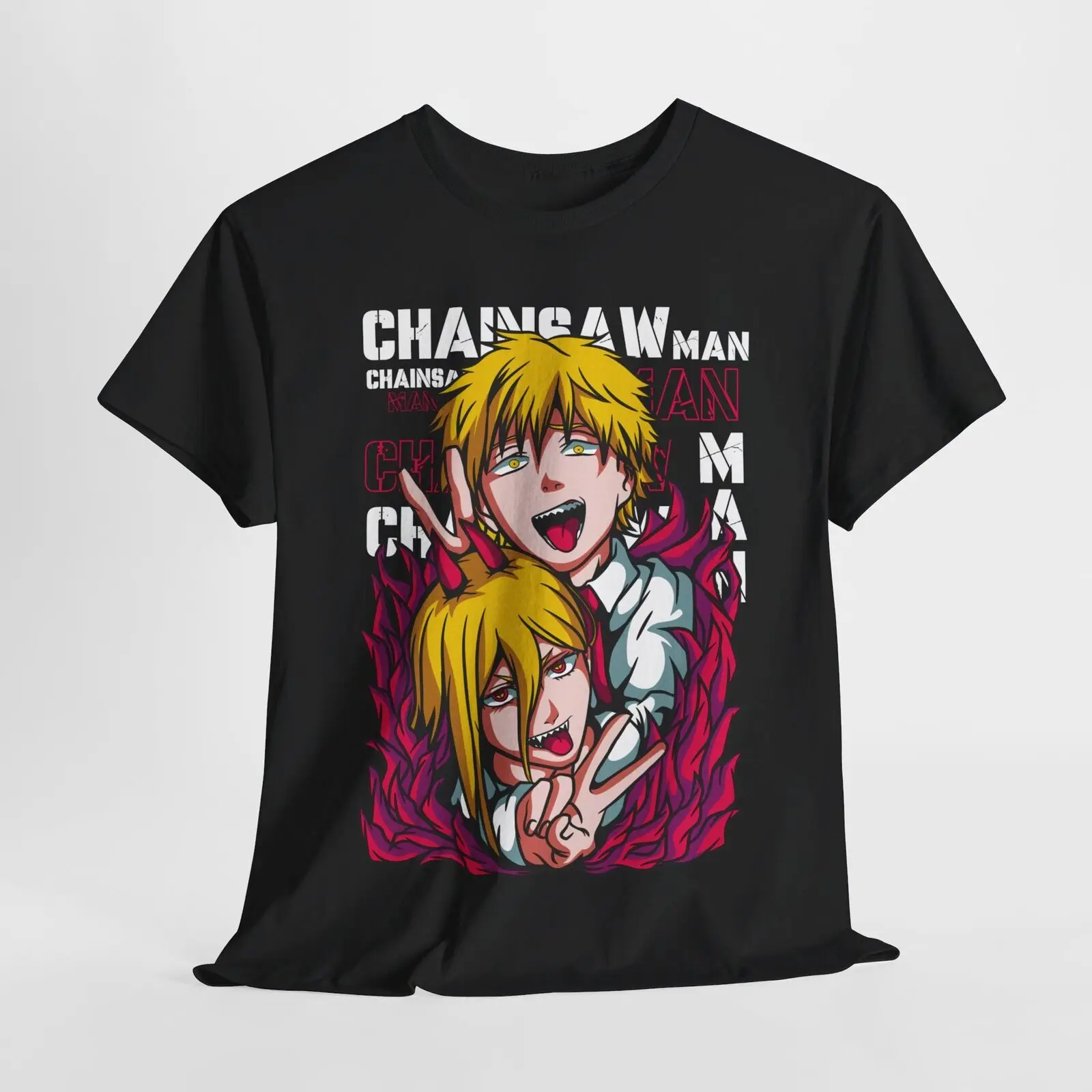 Power Denji Shirt Chainsaw Man Anime Tee T-Shirt Waifu Ecchi Sexy Makima Unisex