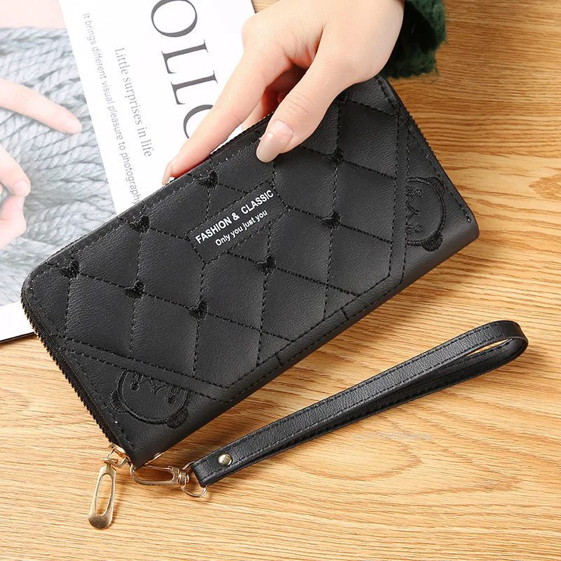 Zipper Handbag Embroidered Mobile Phone Bag 2024 New Wallet Women's Multi-functional Wallets Large-capacity Mobile Phone Wallets