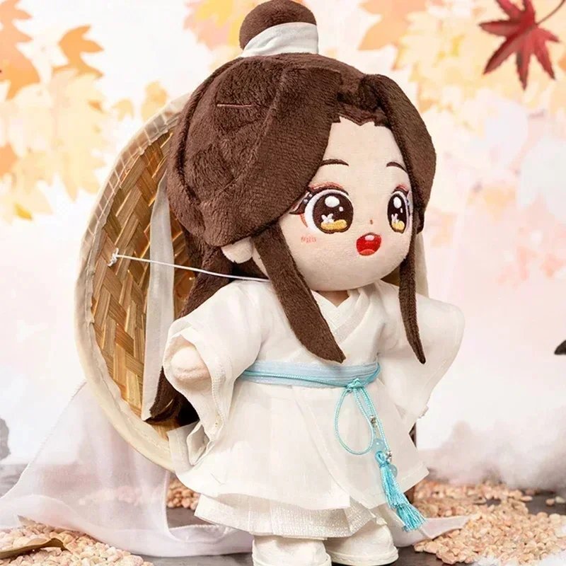 Anime tian guan ci fu xie lian boneca de pelúcia tgcf brinquedo de pelúcia plushies céu bênção oficial mudança terno vestir-se brinquedo 20cm