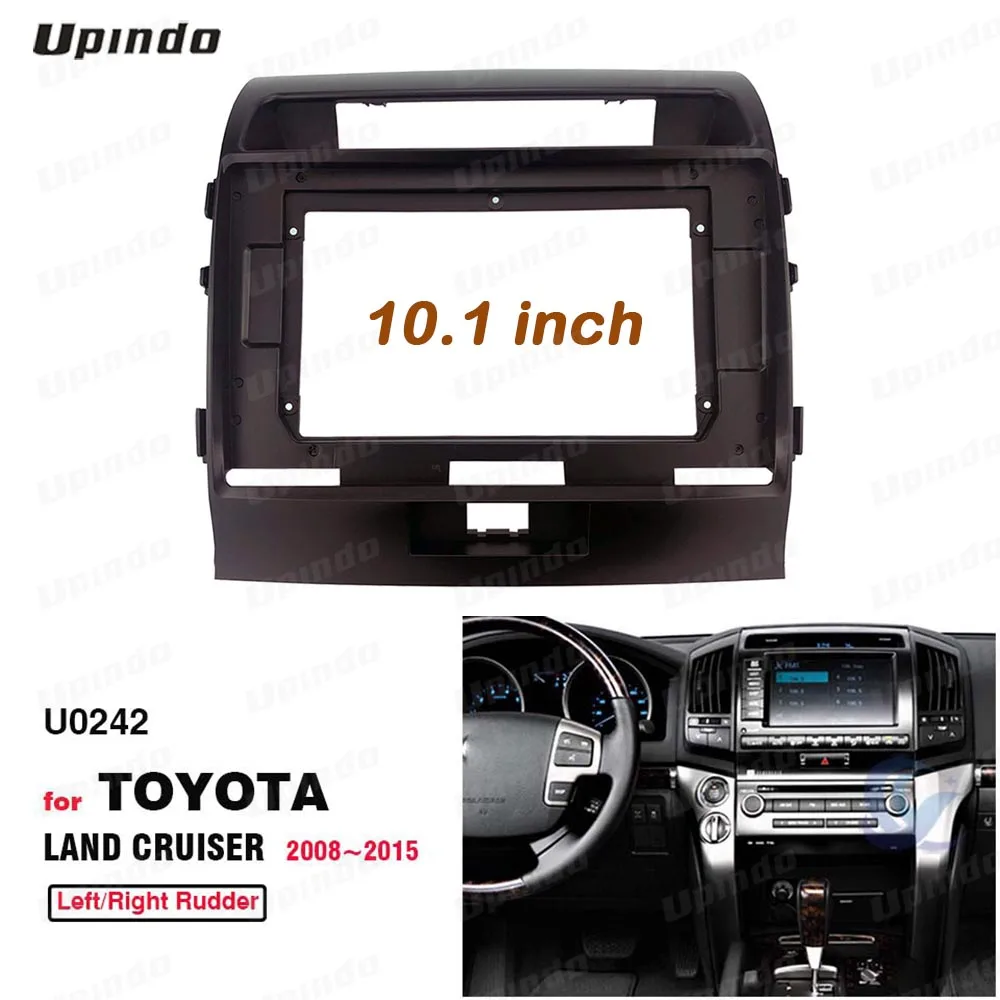 

Car Accessories: 10.1 Inch 2 Din Plastic Fascia Panel Frame w/ Radio Audio GPS Mp4 for Toyota Land Cruiser 2008+ Dashboard Mount